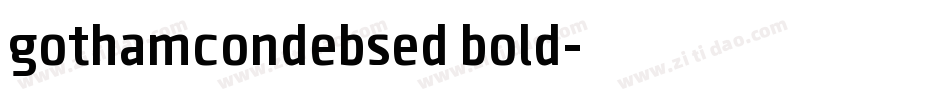 gothamcondebsed bold字体转换